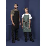 Southside Linen Blend Bib Apron Black