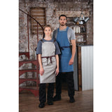 Southside Linen Blend Bib Apron Taupe