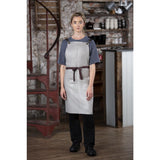 Southside Linen Blend Bib Apron Taupe