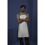 Southside Linen Blend Bib Apron Taupe