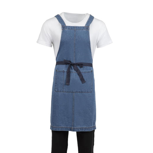 Southside Denim Bib Apron Light Blue