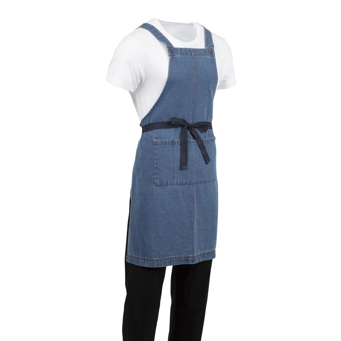 Southside Denim Bib Apron Light Blue