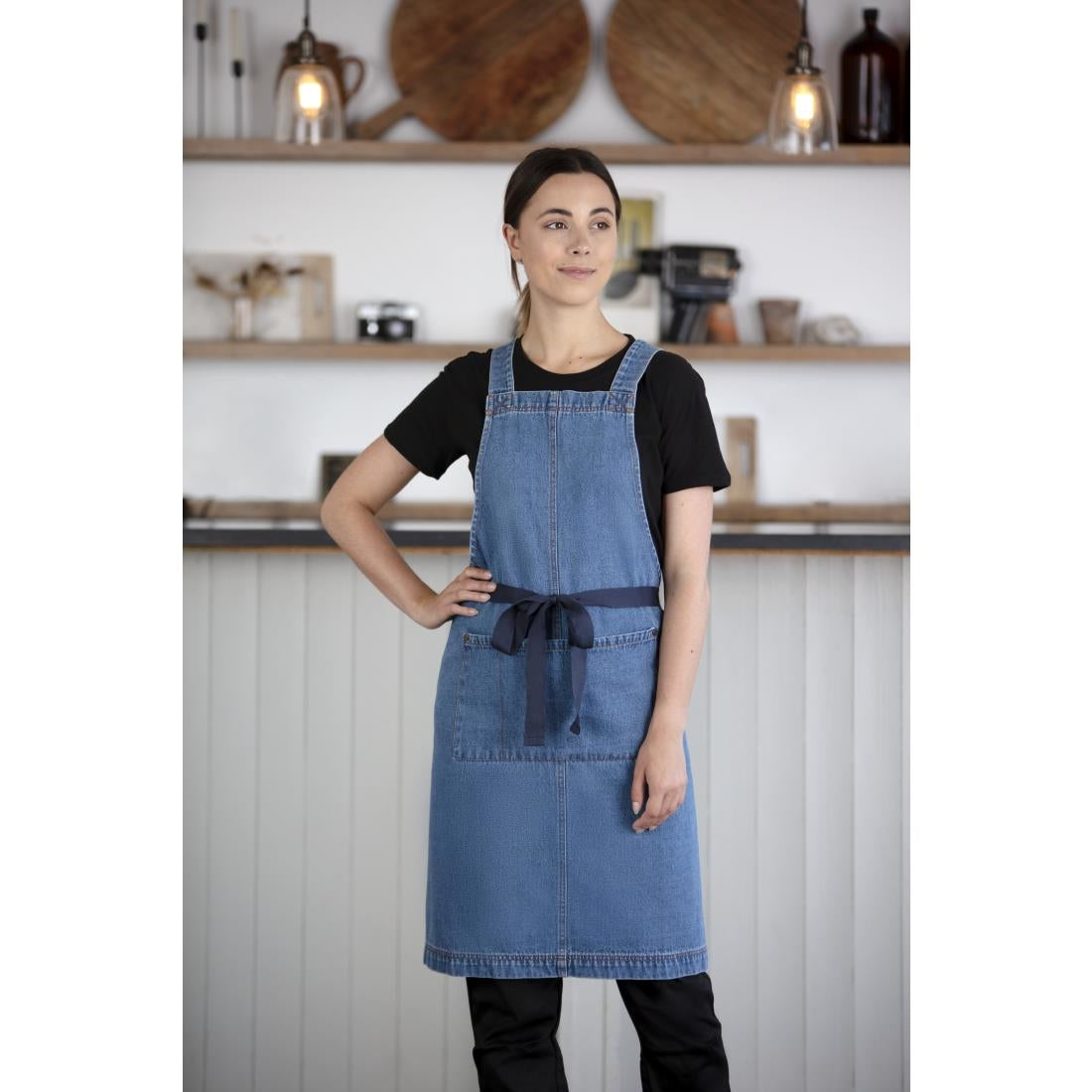 Southside Denim Bib Apron Light Blue