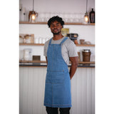 Southside Denim Bib Apron Light Blue