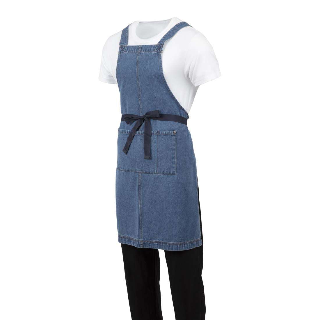 Southside Denim Bib Apron Light Blue