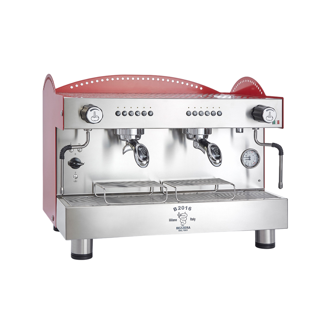 Bezzera 3L Red 2-Group Professional Espresso Machine BZB2016R2DE