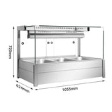 Bonvue Square Countertop Wet and Dry Bain Marie - BM11SC