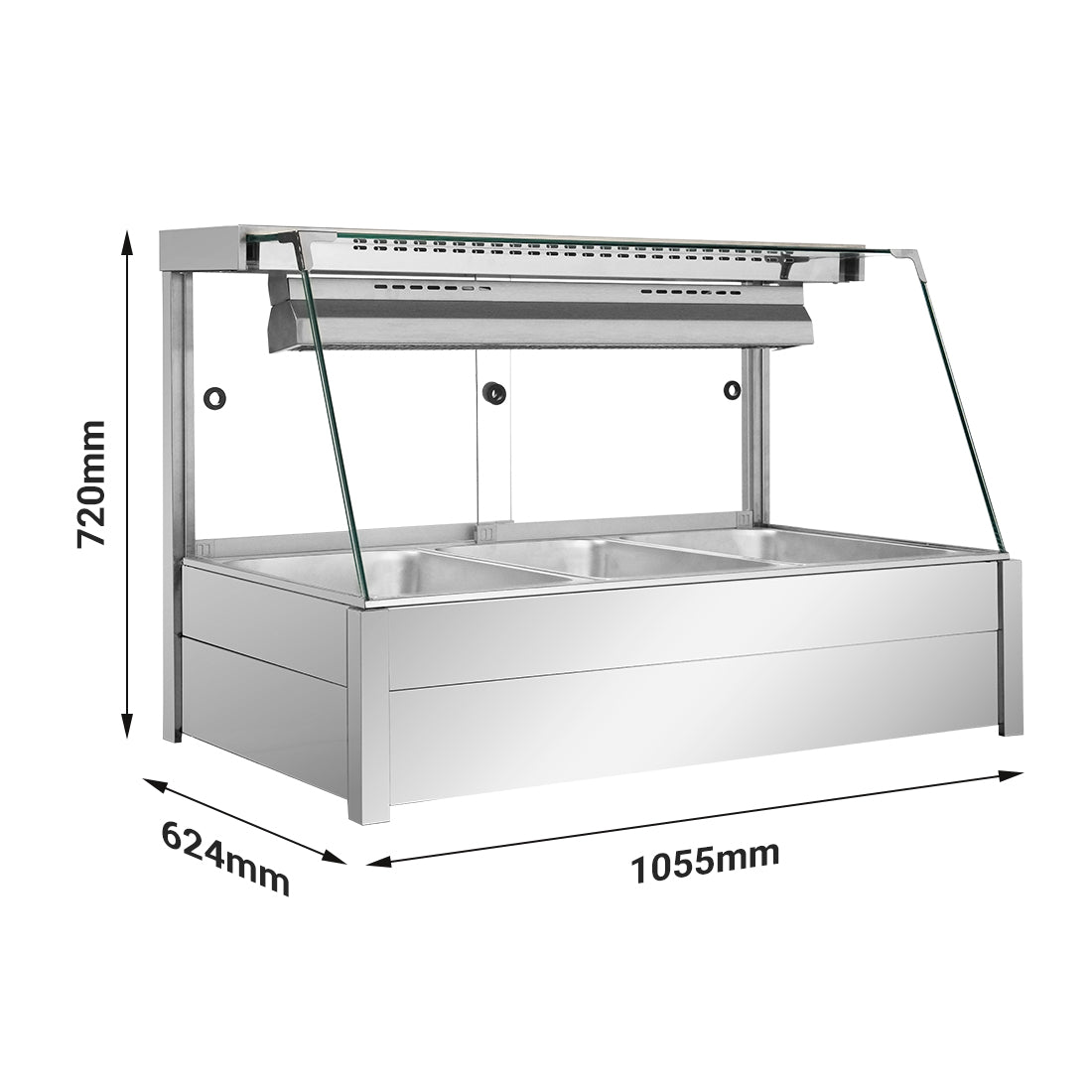 Bonvue Angled Countertop Wet and Dry Bain Marie - BM11TC