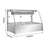Bonvue Angled Countertop Wet and Dry Bain Marie - BM11TC