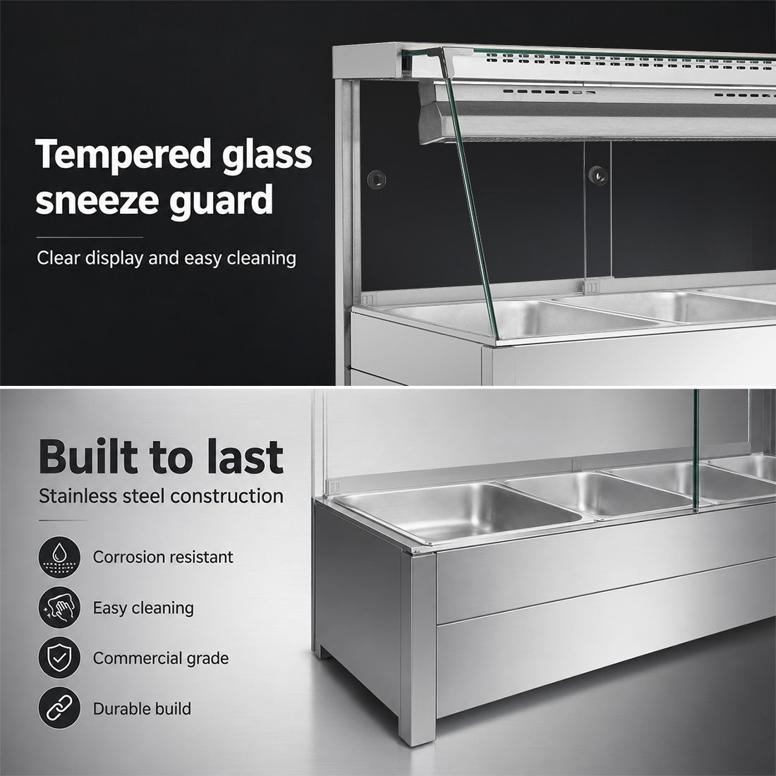 Bonvue Angled Countertop Wet and Dry Bain Marie - BM11TC
