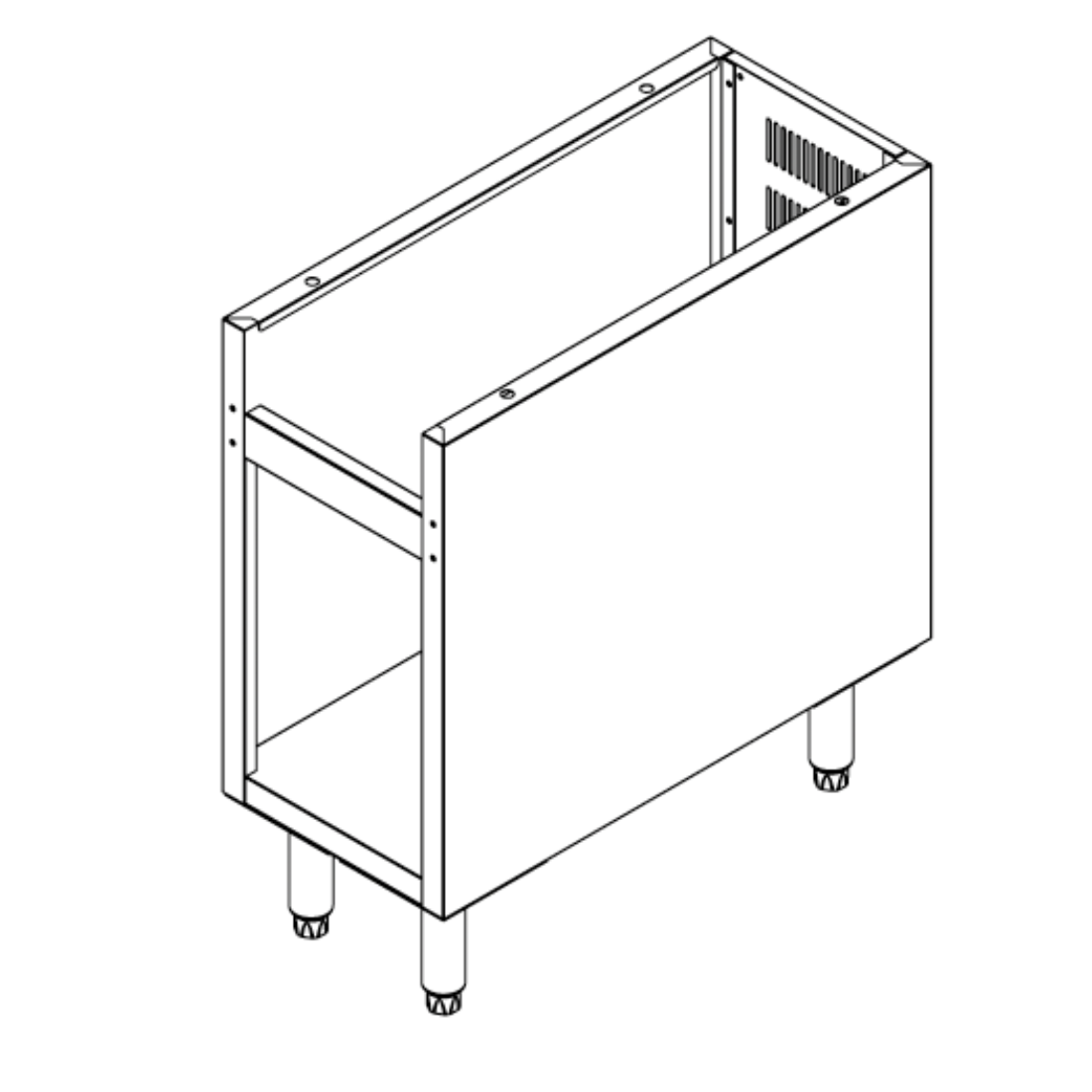 Brenner Forge 800 Series 300mm width Stainless Steel Cabinet Stand - BREG8-300E