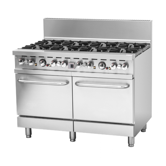 BRENNER Forge 800 Series 8 burners Gas Range with double Fan Forced Oven LPG - BREG8RO-1200L