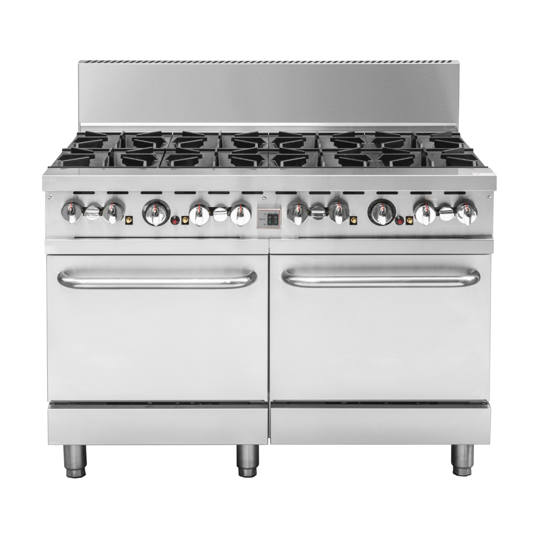 BRENNER Forge 800 Series 8 burners Gas Range with double Fan Forced Oven NG - BREG8RO-1200N