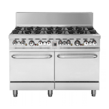 BRENNER Forge 800 Series 8 burners Gas Range with double Fan Forced Oven NG - BREG8RO-1200N