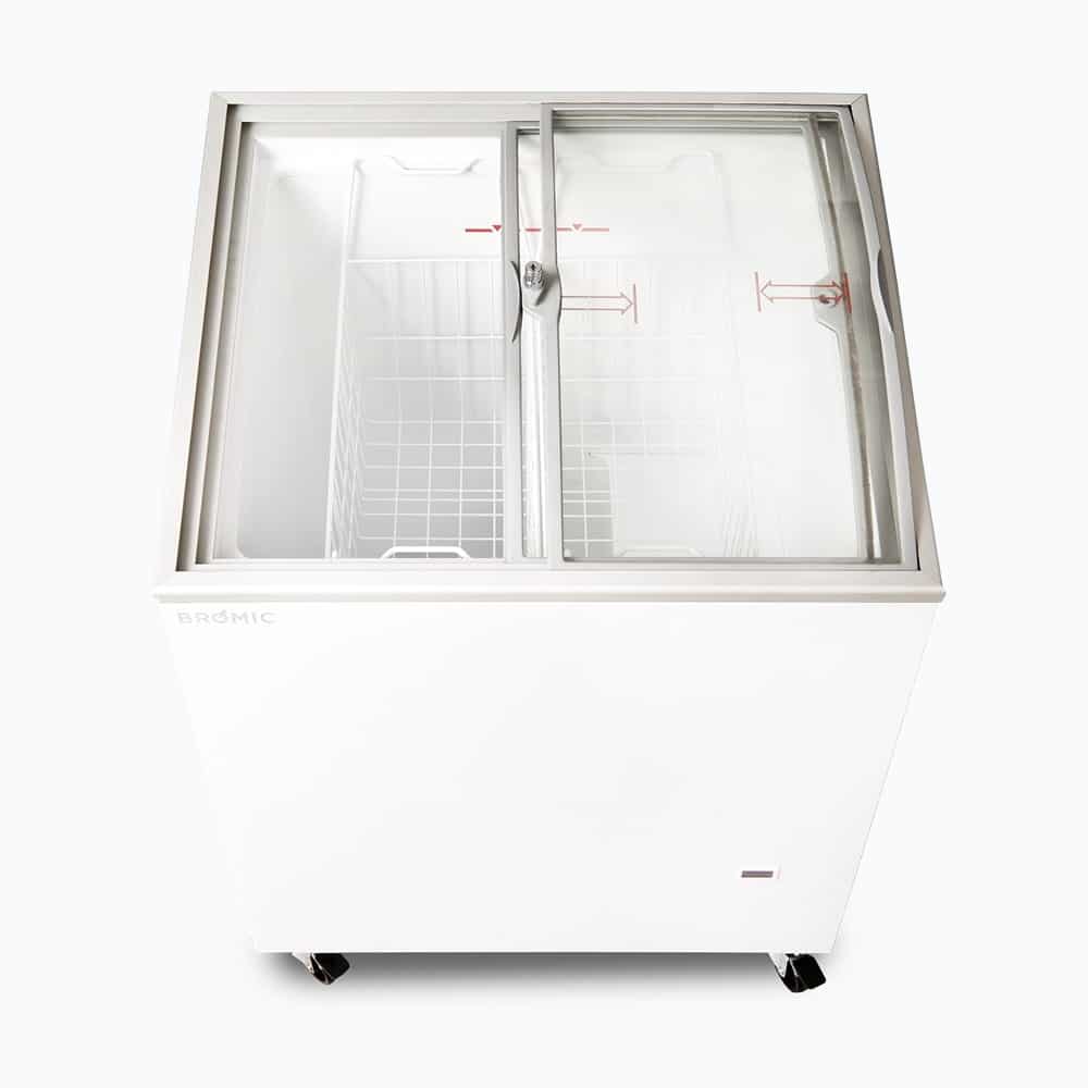 Display Chest Freezer - 176L - Curved Glass Top