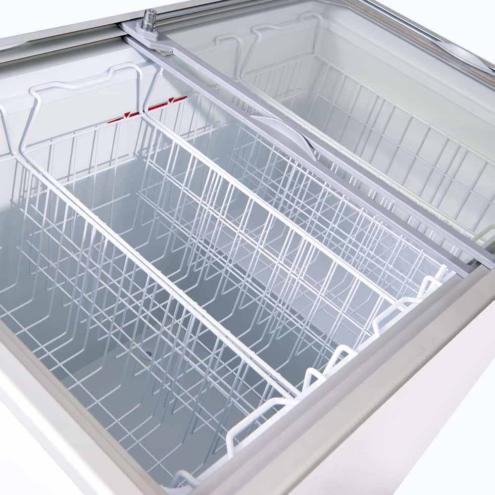 Display Chest Freezer - 296L - Flat Glass Top