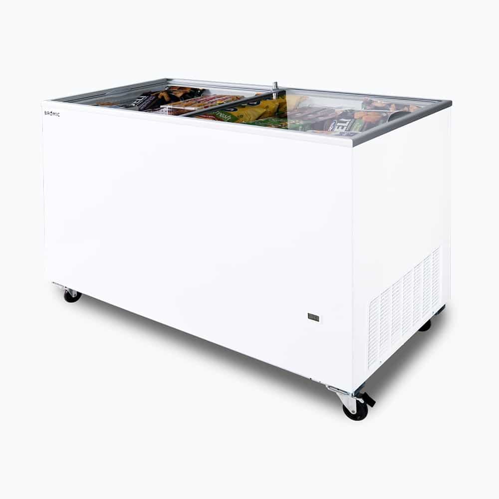 Display Chest Freezer - 401L - Flat Glass Top