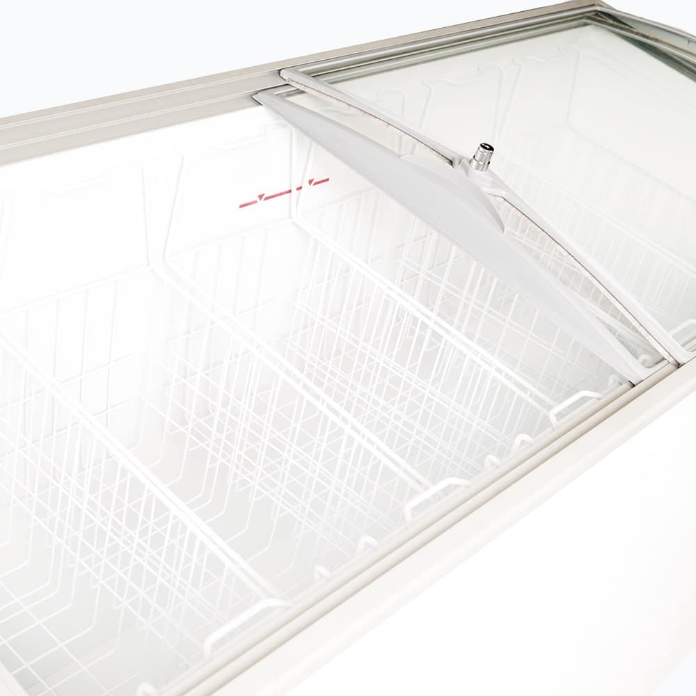 Display Chest Freezer - 427L - Curved Glass Top