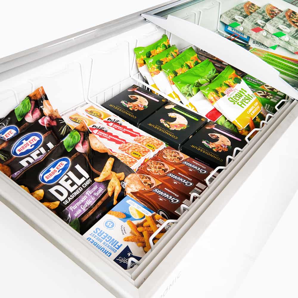 Display Chest Freezer - 555L -  Curved Glass Top