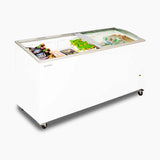 Display Chest Freezer - 555L -  Curved Glass Top