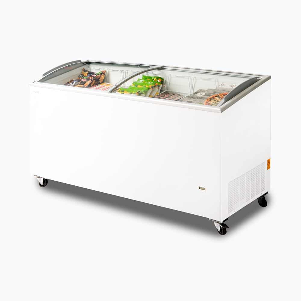 Display Chest Freezer - 555L -  Curved Glass Top