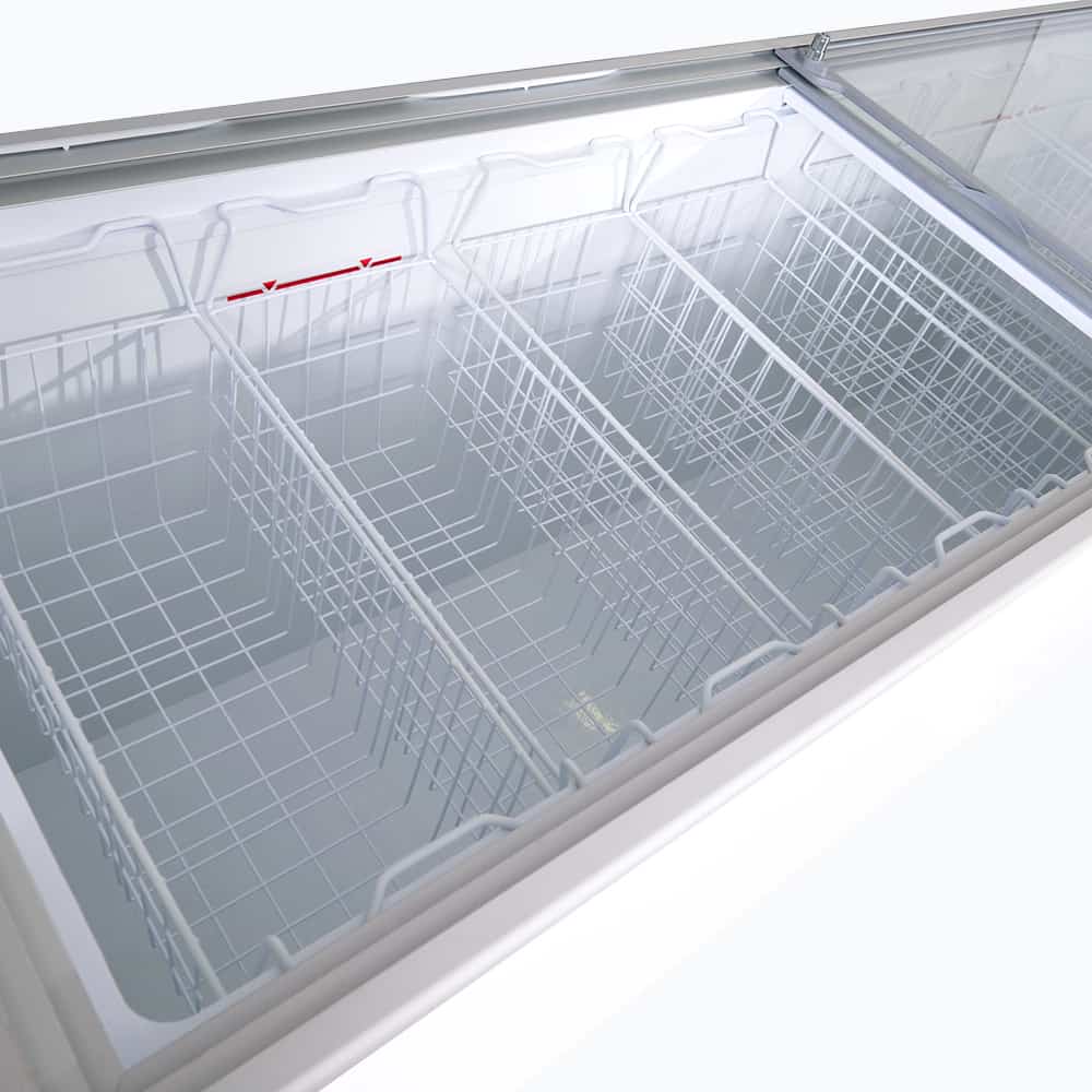 Display Chest Freezer - 670L - Flat Glass Top