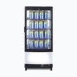 Countertop Fridge - 80L - 1 Door - Curved Glass - Black