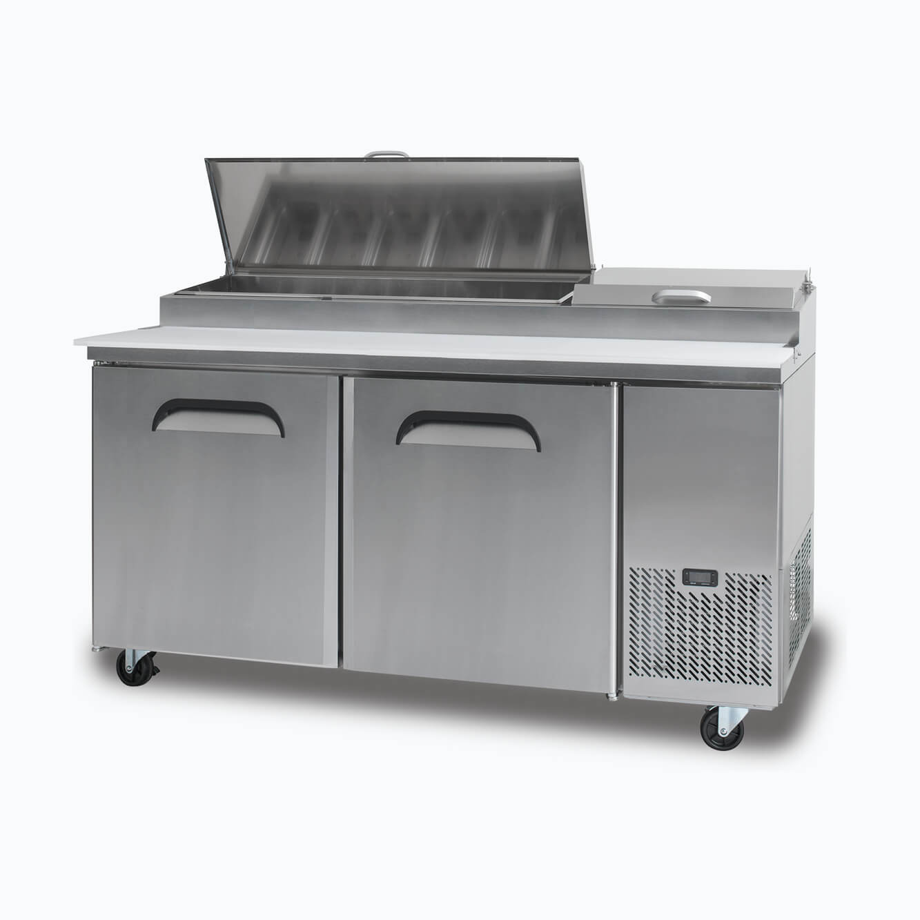 Pizza Prep Fridge - 2  Doors - 1702mm - 9 Pans PP1700