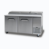 Pizza Prep Fridge - 2  Doors - 1702mm - 9 Pans PP1700