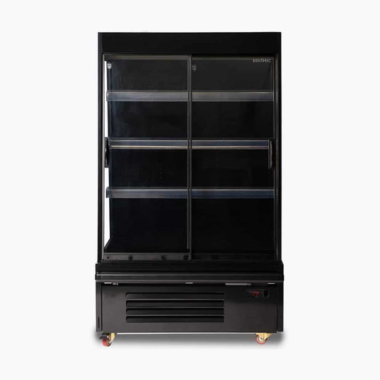 Semi Vertical Display Fridge - 938mm - 2 Doors - Sliding