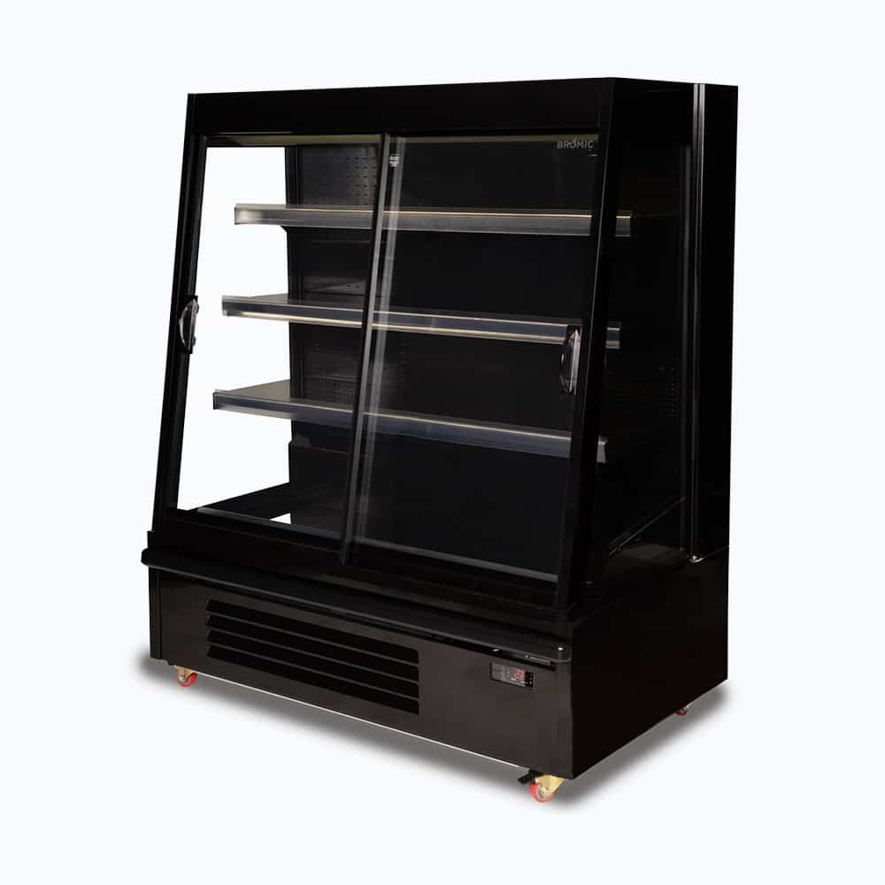 Semi Vertical Display Fridge - 1250mm - 2 Doors - Sliding