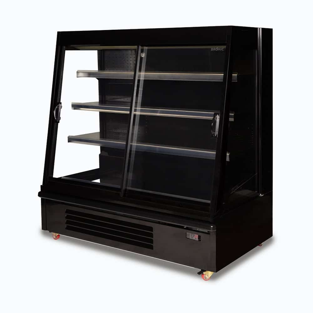 Semi Vertical Display Fridge - Gondola - 1580mm - 2 Doors - Sliding