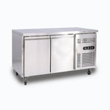 Under Bench Freezer - 282L - 2 Doors - Stainless Steel