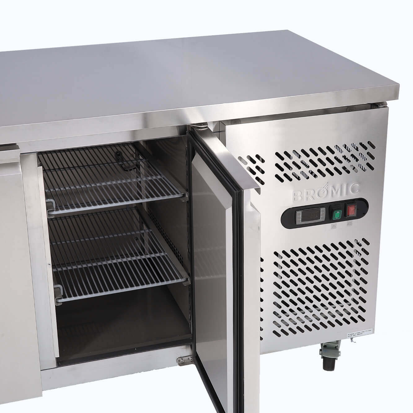 Under Bench Freezer - 282L - 2 Doors - Stainless Steel