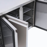 Under Bench Freezer - 553L - 4 Doors - Stainless Steel