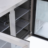 Under Bench Display Fridge - 282L - 2 Doors - Glass