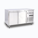 Under Bench Fridge - 282L - 2 Doors - Stainless Steel