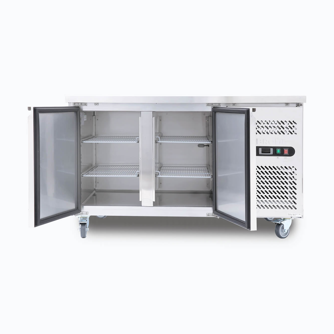 Under Bench Fridge - 282L - 2 Doors - Stainless Steel