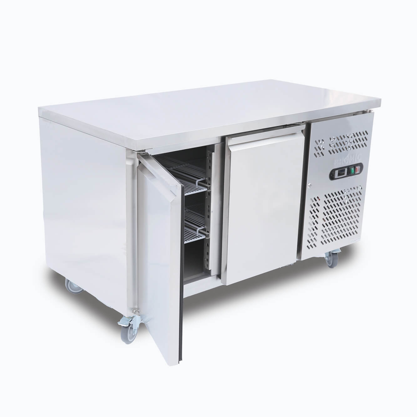 Under Bench Fridge - 282L - 2 Doors - Stainless Steel