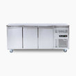 Under Bench Fridge - 417L - 3 Doors - Stainless Steel