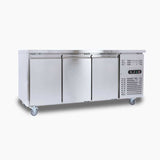 Under Bench Fridge - 417L - 3 Doors - Stainless Steel