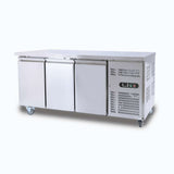 Under Bench Fridge - 417L - 3 Doors - Stainless Steel