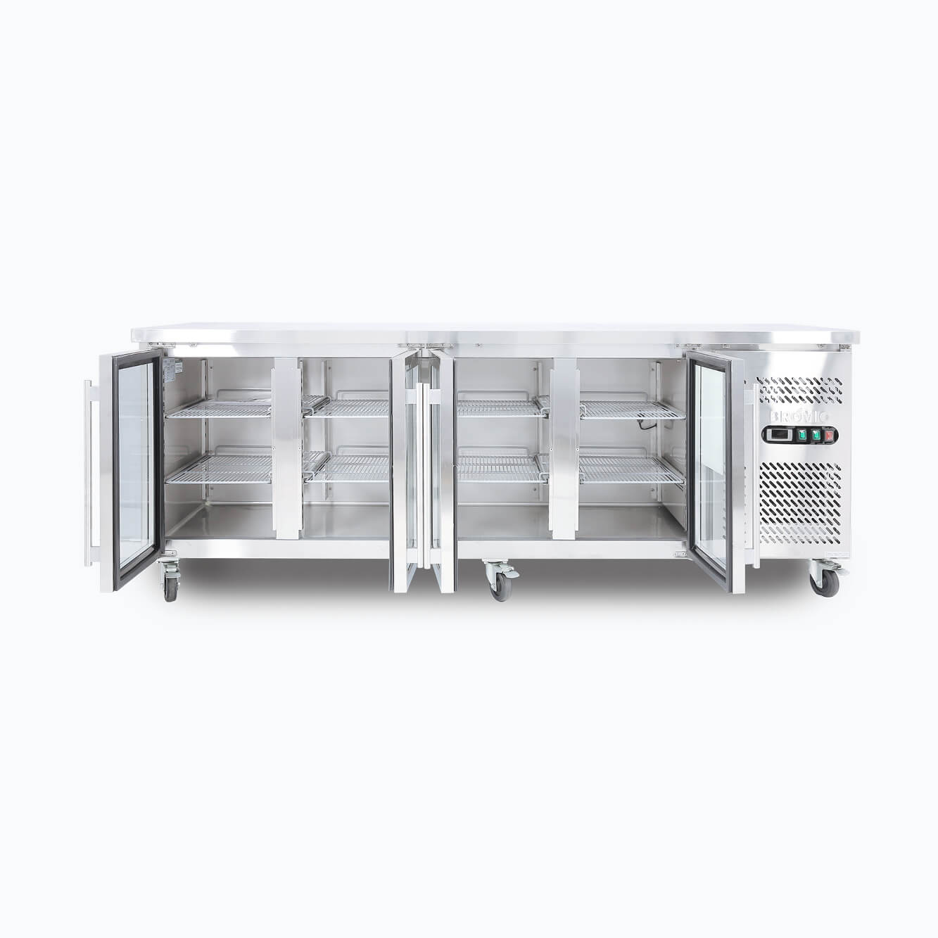 Under Bench Display Fridge - 553L - 4 Doors - Glass