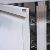 Under Bench Fridge - 553L -  4 Doors - Stainless Steel