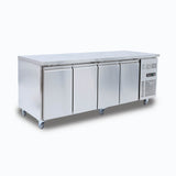 Under Bench Fridge - 553L -  4 Doors - Stainless Steel