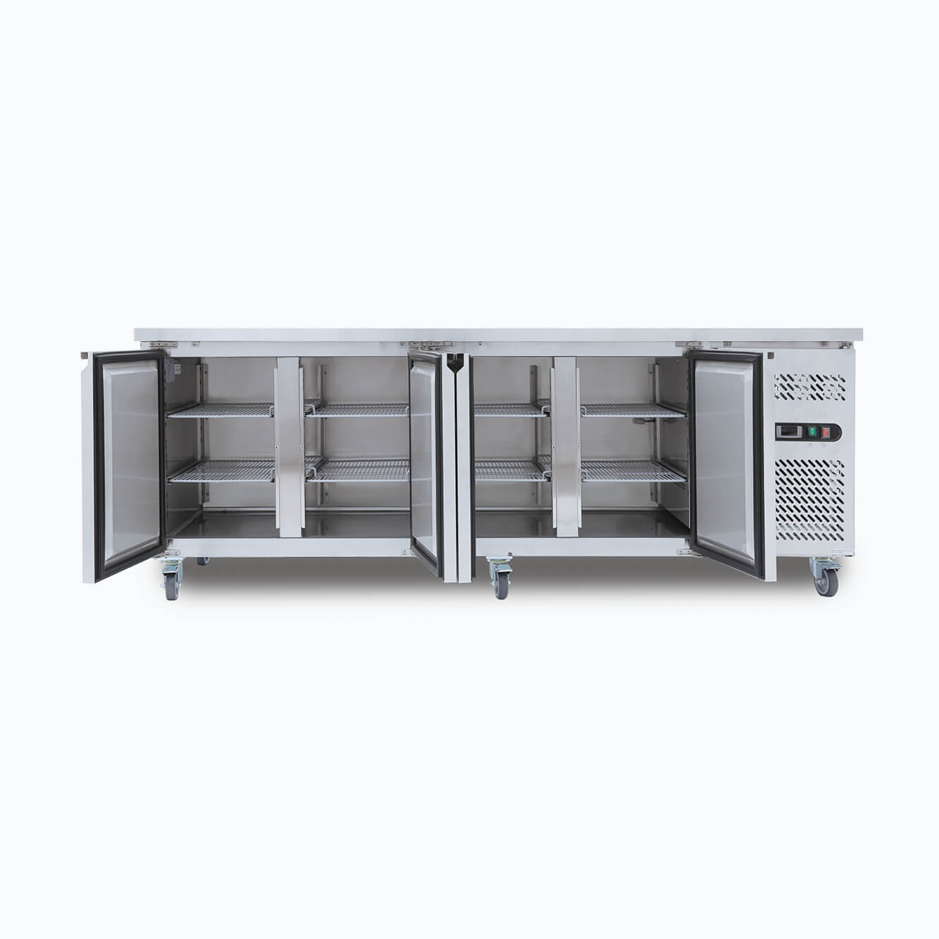 Under Bench Fridge - 553L -  4 Doors - Stainless Steel