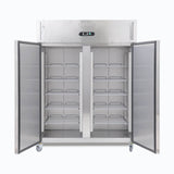 Upright Fridge - 1300L - 2 Doors - Stainless Steel UC1300SD-NR