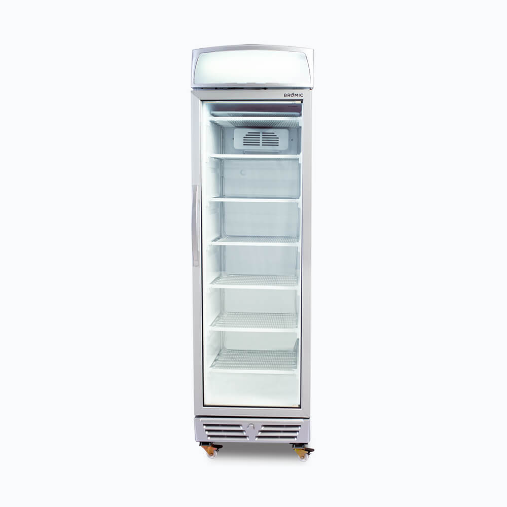 Upright Display Freezer - 300L - 1 Door - Flat Glass - Lightbox