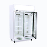 Upright Display Freezer - 976L - 2 Doors - Flat Glass - Lightbox