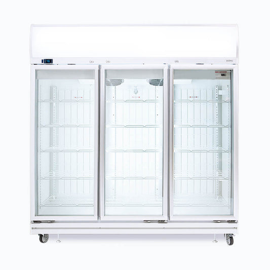 Upright Display Freezer - 1507L - 3 Doors - Flat Glass - Lightbox